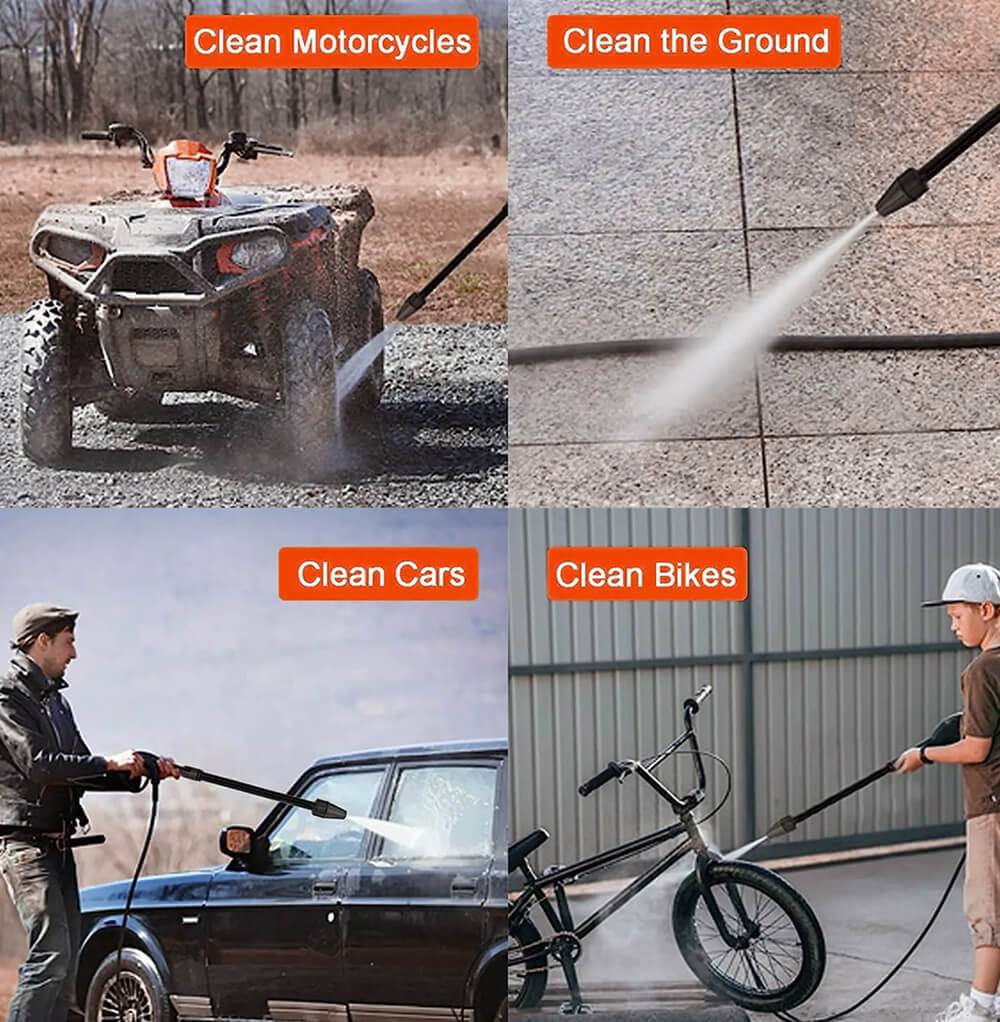 pressure washer spray gun application