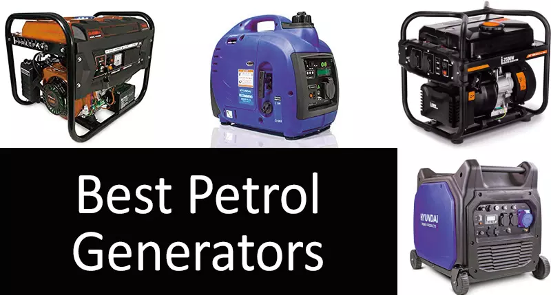 Diferentes tipos de generadores de gasolina.