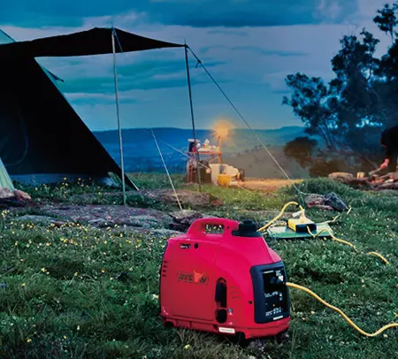 inverter generator can be easily moved to where power is needed