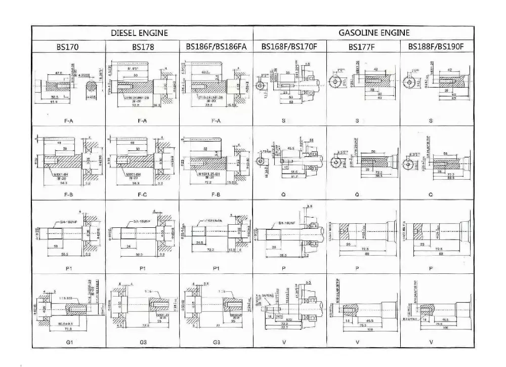 this is crankshaft dimensions for small engine.