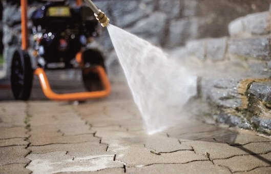 Using air pressure washer