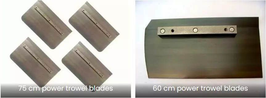 Deux tailles de lames de truelle électrique