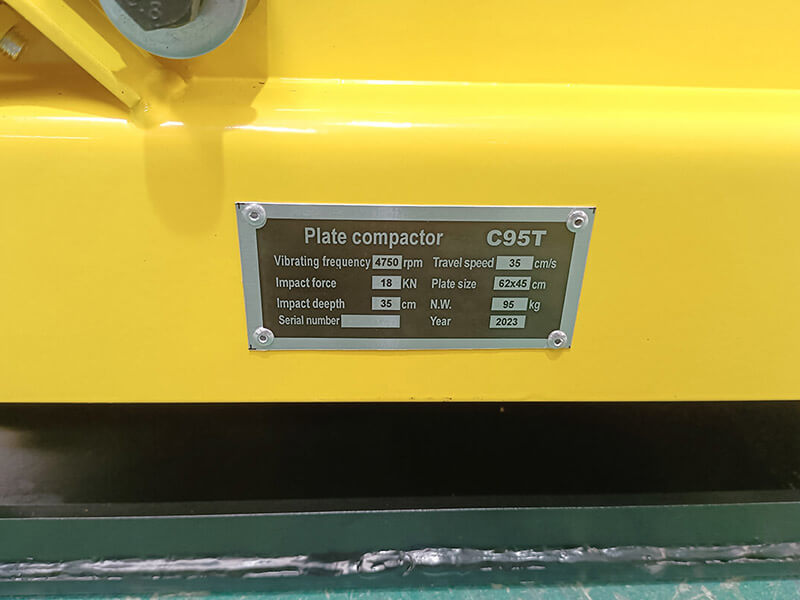 Compactador de placa de tierra de 18 nudos con ruedas
